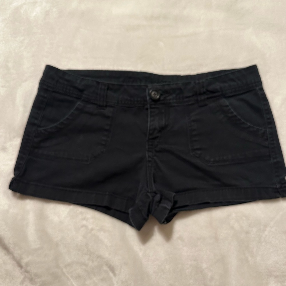 Black Low Rise Shorts Stretch Casual Juniors Size 11